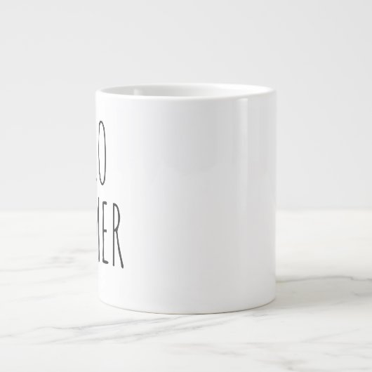 Grande Tasse "Hello Summer" Simple Farmhouse moderne (Devant)