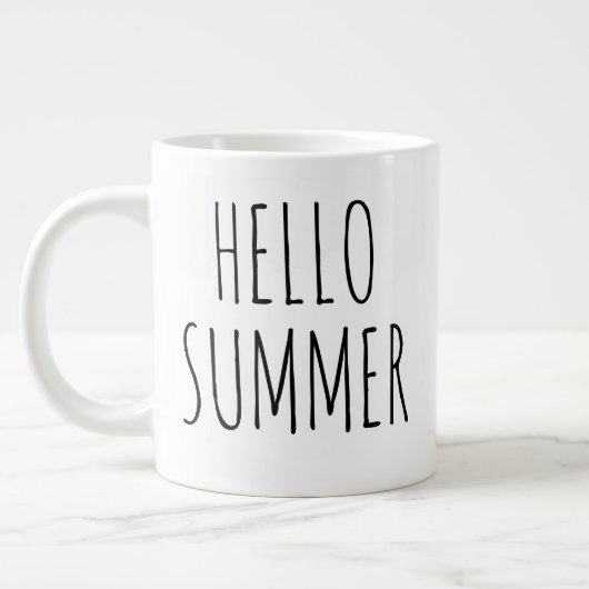 Grande Tasse "Hello Summer" Simple Farmhouse moderne (Gauche)
