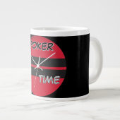 Grande Tasse Heure de poker Rouge Noir (Devant droit)