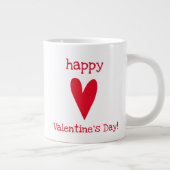 Grande Tasse HEUREUSE SAINTE-VALENTIN ! Coeur rouge (Droite)