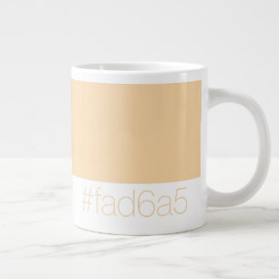 Grande Tasse Hex FAD6A5 Orange Clair Chaud Abricot Minimaliste