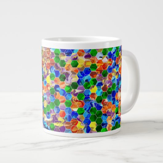 Grande Tasse Hexagons horizontaux de rotation horizontale de 20 (Devant droit)