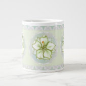 Grande Tasse Hibiscus & dentelle BLANC (Devant)