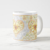 Grande Tasse Hibiscus & dentelle JAUNE (Devant droit)