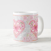 Grande Tasse Hibiscus & dentelle PINK (Devant droit)