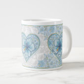 Grande Tasse Hibiscus & dentelle TURQUOISE (Devant droit)