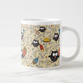 Grande Tasse Hibou avec le motif de viande (Droite)