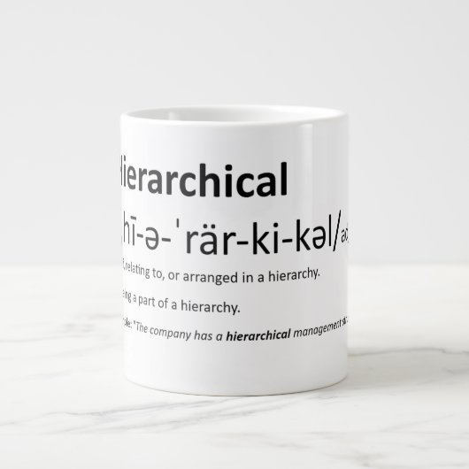 Grande Tasse Hiérarchique - Assistant de prononciation (Devant)