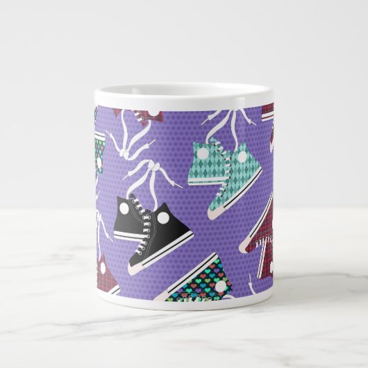 Grande Tasse High Tops Fun Coloré Basket Art Motif (Devant)