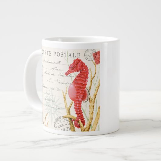 Grande Tasse hippocampe vintage moderne (Devant gauche)