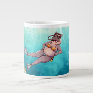 Grande Tasse Hippopotame en plongée sous-marine