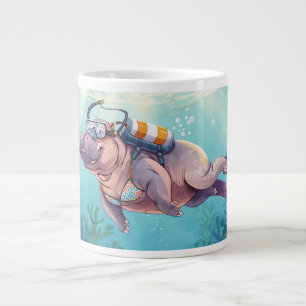 Grande Tasse Hippopotame en plongée sous-marine