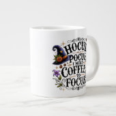 Grande Tasse "Hocus Pocus J'ai besoin de café pour me concentre (Devant droit)