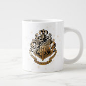 Grande Tasse HOGWARTS™ Crest doré scintillant (Droite)