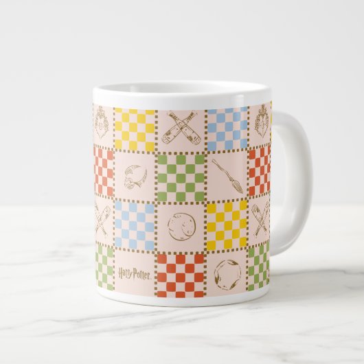 Grande Tasse HOGWARTS™ QUIDDITCH™ Team Checker Pattern (Devant droit)