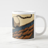 Grande Tasse Hokusai inspiré l'art avec un chat mignon (Droite)