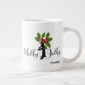 Grande Tasse Holly Jolly Cute Funny Penguin Noël (Droite)