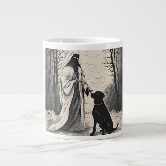 Grande Tasse Homogénéité et chien noir halloween 2024 (Devant)