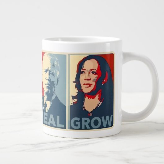 Grande Tasse Hope Hate Heal Grow Harris Walz Election 2024 (Droite)