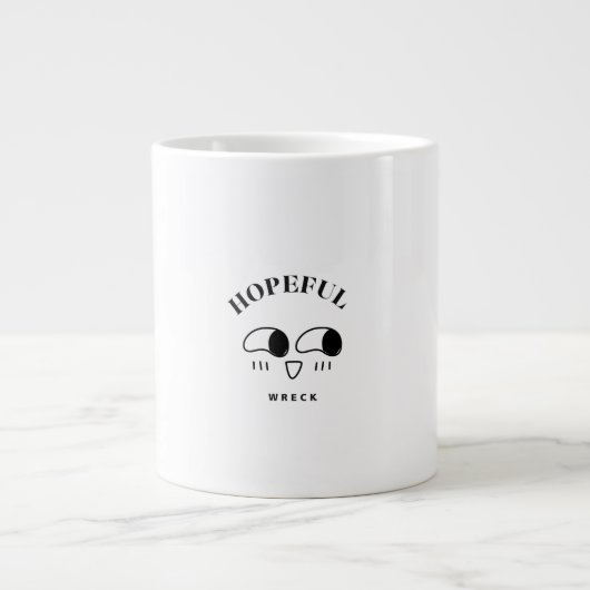 Grande Tasse Hopeful Wreck Minimalist Typography Design (Devant)