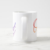 Grande Tasse Hors du placard LGBT Arc-en-ciel écriture (Dos)