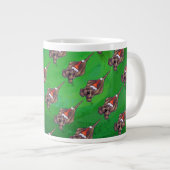 Grande Tasse Hound Chien Noël sur Green (Devant droit)