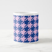 Grande Tasse Houndstooth rose+Blue Big Motif (Devant)