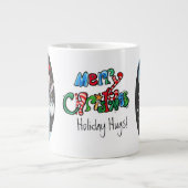 Grande Tasse Hugs de vacances Yeti~tasse spécialisée (Devant)