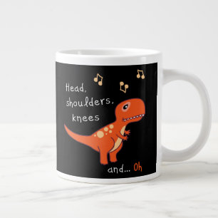 Grande Tasse Humour caricature TRex Dinosaur à genoux