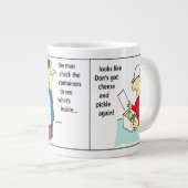 Grande Tasse Humour de dessin du conteneur d'expédition de Dock (Devant droit)