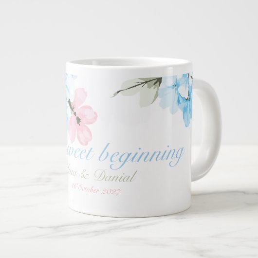 Grande Tasse Hydrangeas Pastel Bloom (Devant droit)