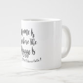Grande Tasse Hygge Accueil Typographie Chocolat Chaud (Devant droit)