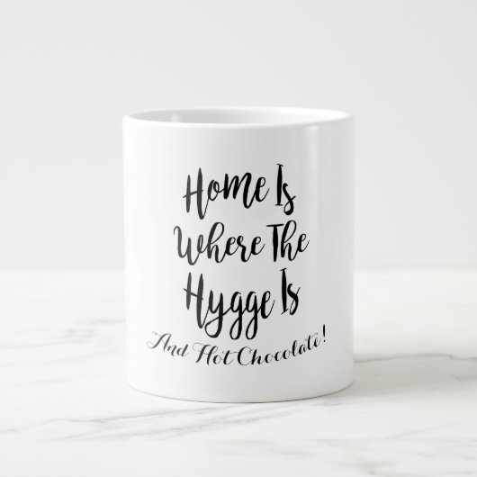 Grande Tasse Hygge Accueil Typographie Chocolat Chaud (Devant)