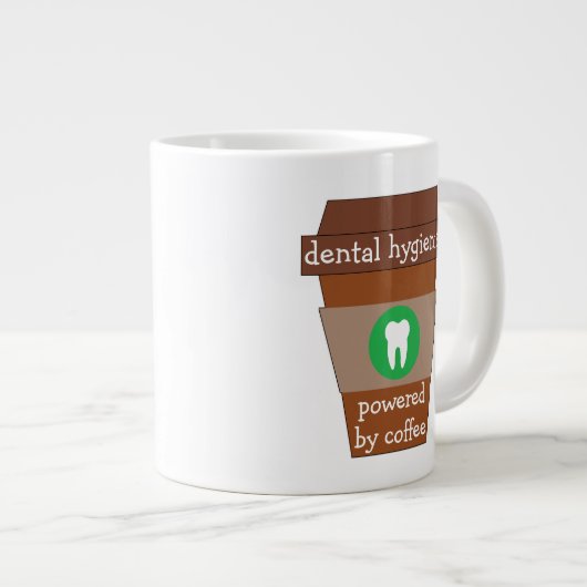 Grande Tasse Hygiéniste Dentaire Personnalisable Alimenté Par C (Devant droit)