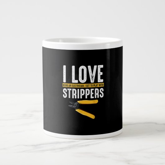 Grande Tasse I Love Electrician Electricity Funny (Devant)