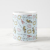 Grande Tasse Icônes d'aquarelle AMIS™ Motif (Devant)
