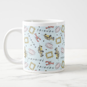 Grande Tasse Icônes d'aquarelle AMIS™ Motif