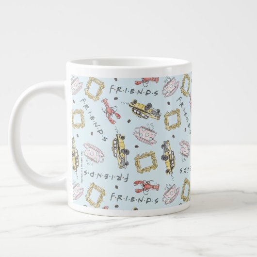Grande Tasse Icônes d'aquarelle AMIS™ Motif (Gauche)