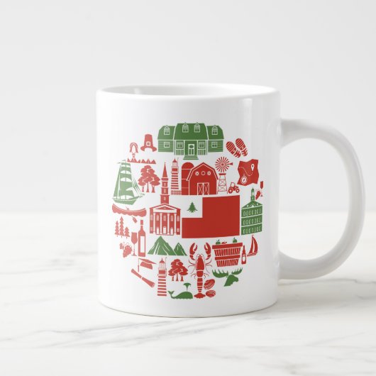 Grande Tasse Icônes de la Nouvelle-Angleterre (Droite)