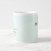 Grande Tasse Il est ressuscité Verdure Aquarelle Croix Pâques (Devant)