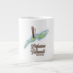 Grande Tasse Îles Lofoten, Norvège affiche de ski.