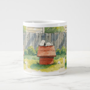 Grande Tasse Illustration aquarelle d'un chien endormi sur une