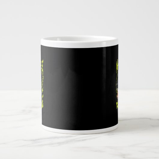 Grande Tasse illustration d'art vectoriel panthère (Devant)