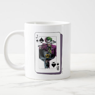 Grande Tasse Illustration de carte à jouer Joker et Batman Piqu
