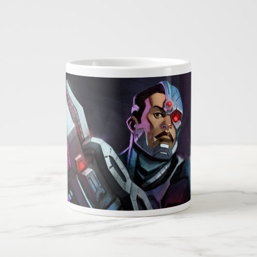 Grande Tasse Illustration de Cyborg en crise infinie (Devant)