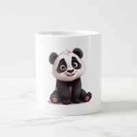 Illustration de dessin animé d'ours panda assis