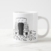 Grande Tasse Illustration de la mécanique automobile sur un (Droite)