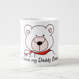 Grande Tasse Illustration de l'ours mignon J'aime mon papa ours