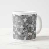 Grande Tasse illustration de motif de griffonnages (Devant droit)