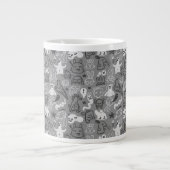 Grande Tasse illustration de motif de griffonnages (Devant)